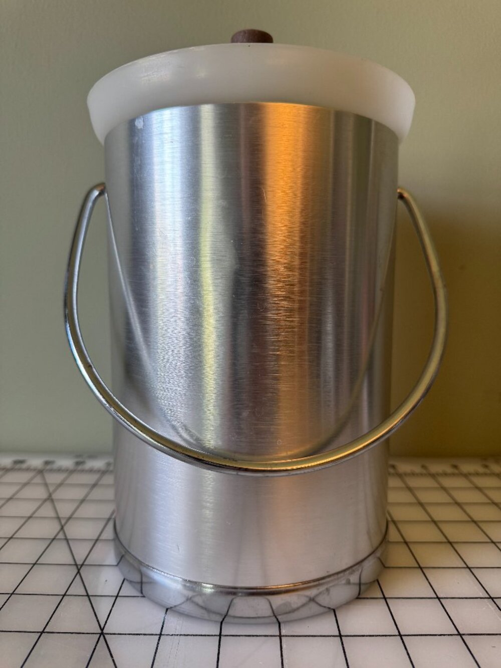 Vintage Kromex Aluminum Ice Bucket MCM Retro Barware Made in USA